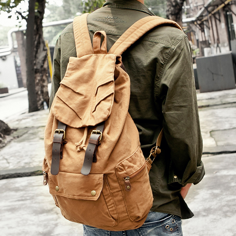 Canvas Backpack Casual - Sac à dos en toile grande