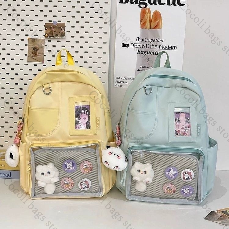 Canvas Backpack Casual - Sac à dos couleur unie, sac