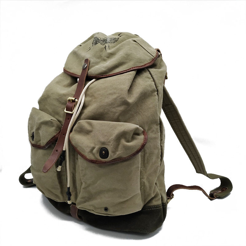Sac à dos rétro américain en t - Canvas Backpack Casual avis et prix